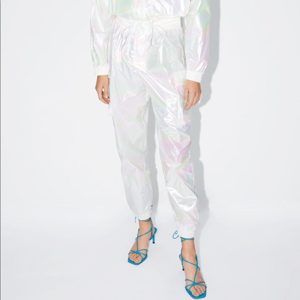 ZARA BNWT Iridescent Effect Pants - Picture 4 of 8